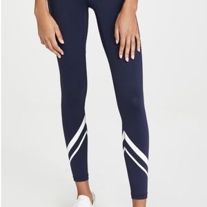 Tory Burch Sport Navy & Snow White Chevron Leggings M